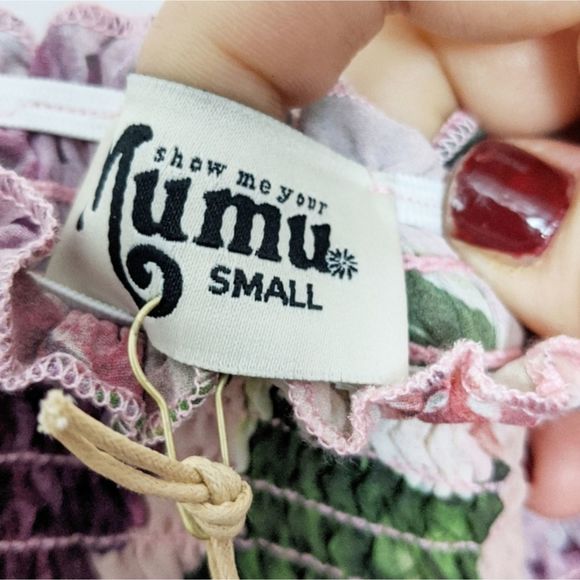 NWT Show Me Your Mumu Truvy Smocked Crop Top - Picture 7 of 8